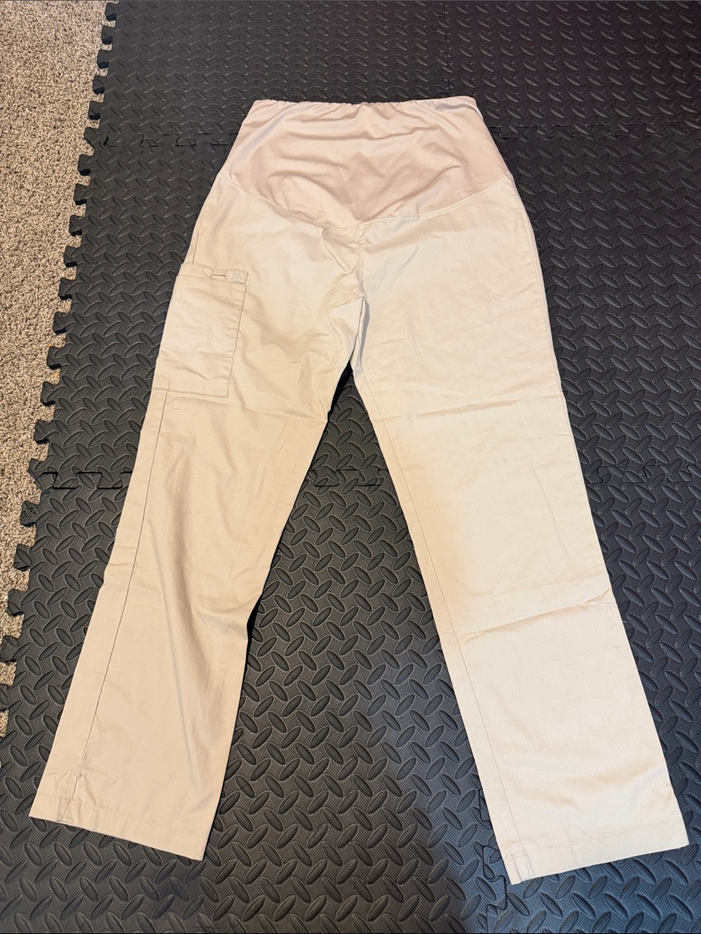 Comfort Fit Maternity Track Pants - Light Beige